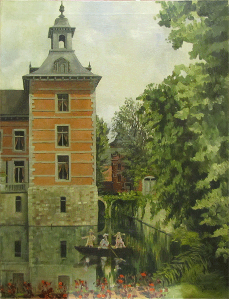 peinture : le château en 1938
