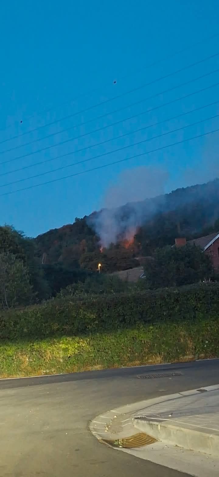 départ du feu sur le coteau